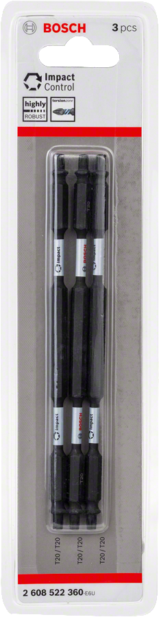 Bosch - Impact Control Serisi Çift Taraflı Vidalama Ucu 3'lü T20 *150mm