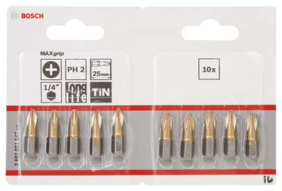 Bosch - Max Grip Serisi Vidalama Ucu PH2*25 mm 10'lu