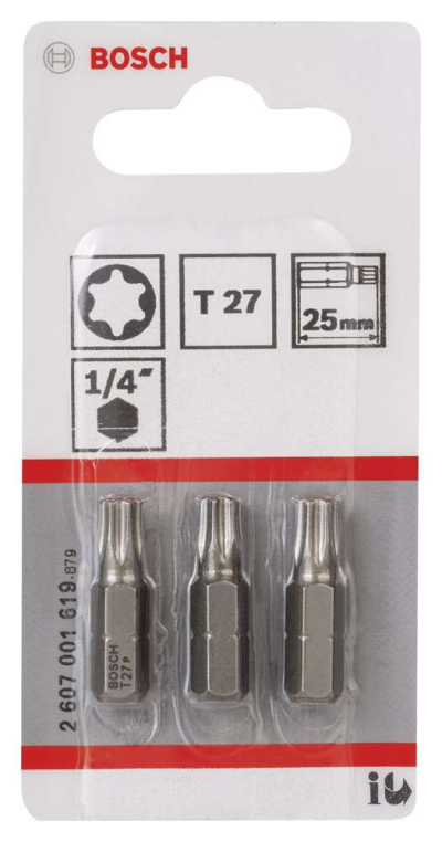 Bosch - Extra Hard Serisi Vidalama Ucu T27*25 mm 3'lü