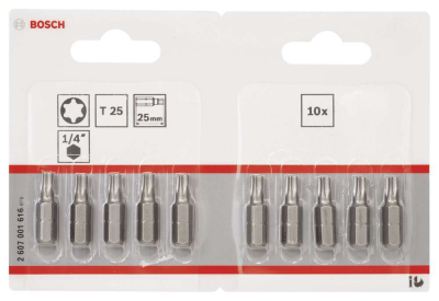 Bosch - Extra Hard Serisi Vidalama Ucu T25*25 mm 10'lu