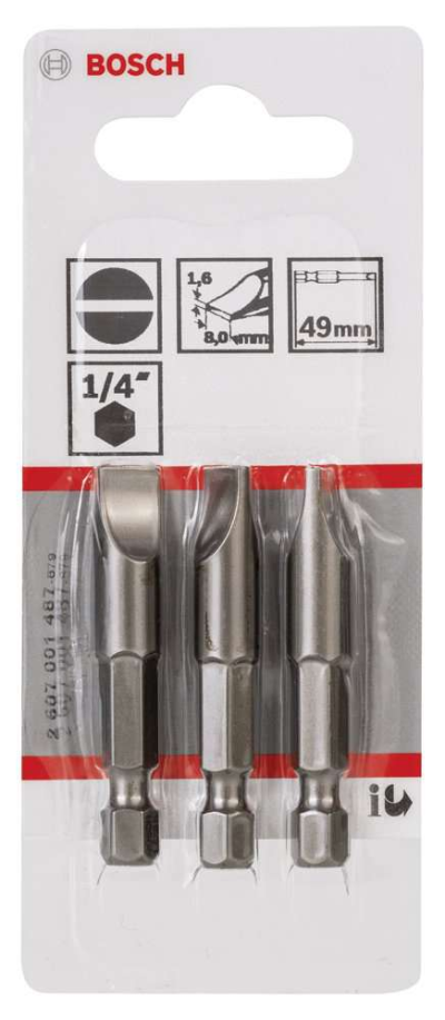 Bosch - Extra Hard Serisi S1,6x8,0*49 mm 3'lü