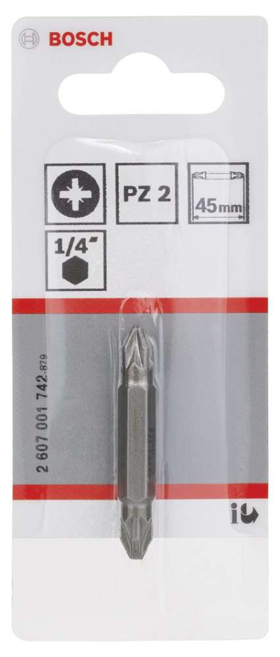 Bosch - Çift Taraflı Vidalama ucu PZ2xPZ2*45 mm 1'li