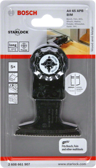 Bosch - Starlock - AII 65 APB - BIM Ahşap ve Metal İçin Daldırmalı Testere Bıçağı 5'li