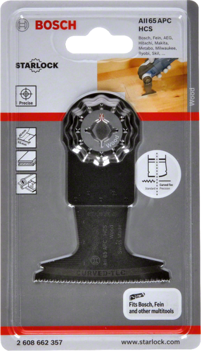 Bosch - Starlock - AII 65 APC - HCS Ahşap İçin Daldırmalı Testere Bıçağı 1'li