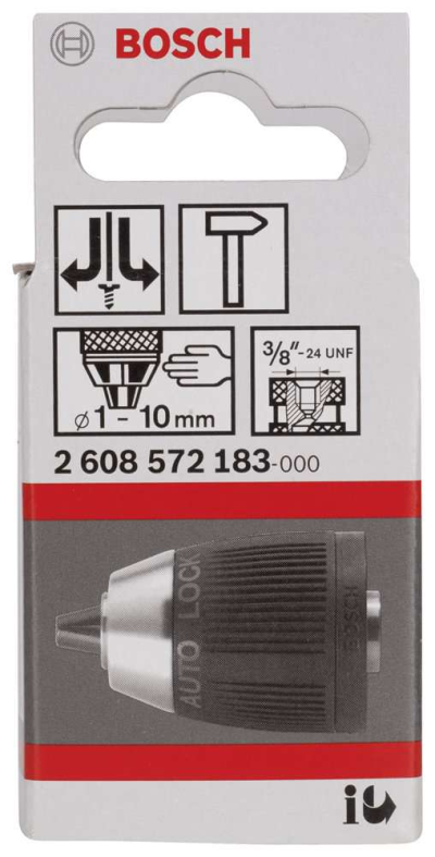Bosch - 1-10 mm - 3/8''-24 Anahtarsız Mandren