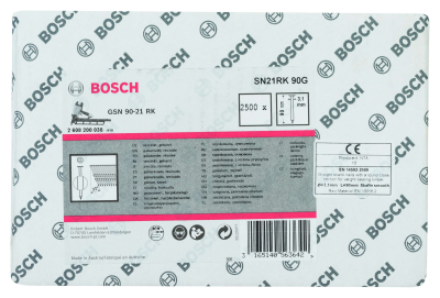 Bosch - GSN 90-21DK Çivi  90mm 2500lü Düz ÇinkoK