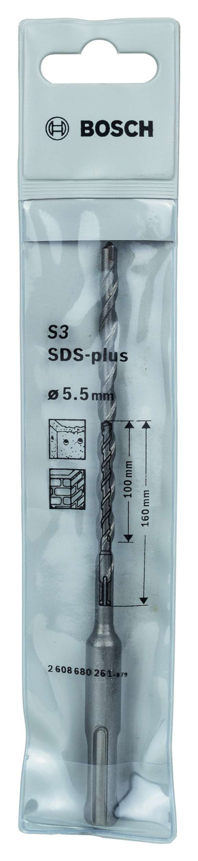 Bosch - Plus-1 Serisi, SDS-plus Kırıcı Delici Matkap Ucu 5.5*160 mm