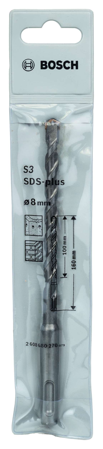 Bosch - Plus-1 Serisi, SDS-plus Kırıcı Delici Matkap Ucu 8*160 mm