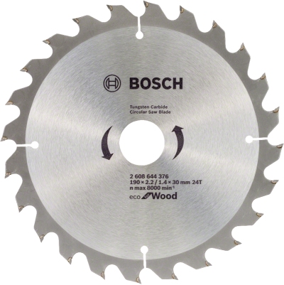 Bosch - Optiline Eco Serisi Ahşap için Daire Testere Bıçağı 190*30 mm 24 Diş