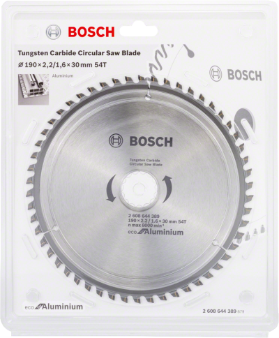 Bosch - Optiline Eco Serisi Alüminyum için Daire Testere Bıçağı 190*30 54 Diş