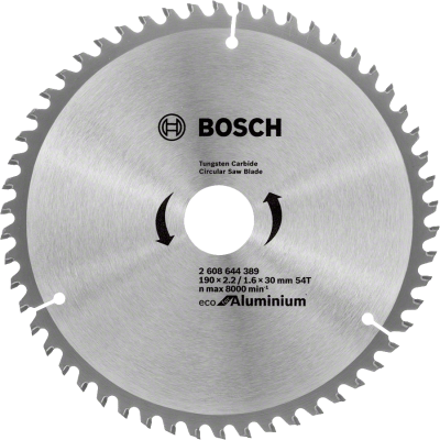 Bosch - Optiline Eco Serisi Alüminyum için Daire Testere Bıçağı 190*30 54 Diş