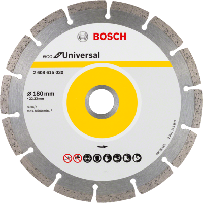 Bosch - Ekonomik Seri 9+1 Genel Yapı Malzemeleri İçin Elmas Kesme Diski 180 mm