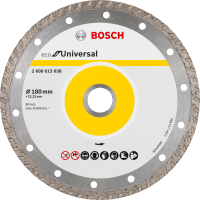 Bosch - Ekonomik Seri Genel Yapı Malzemeleri İçin Elmas Kesme Diski 180 mm Turbo