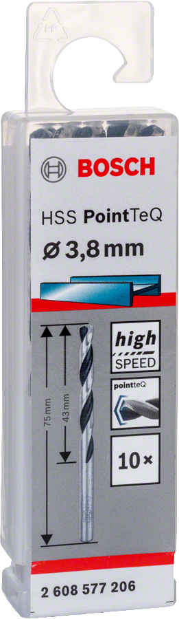 Bosch - HSS-PointeQ Metal Matkap Ucu 3,8 mm 10'lu