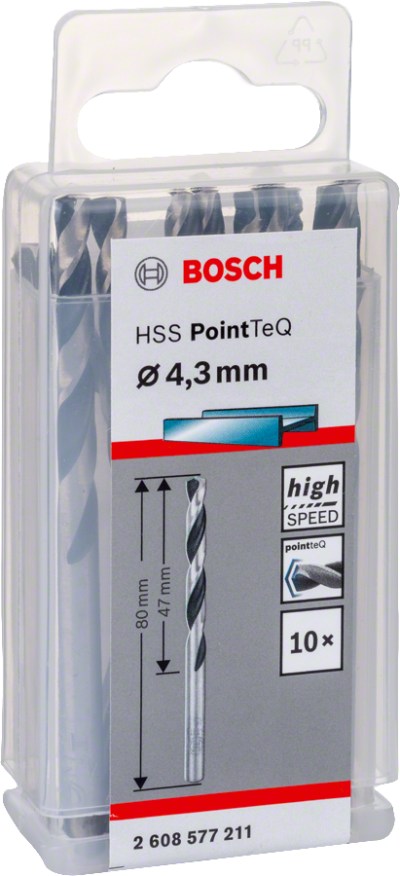 Bosch - HSS-PointeQ Metal Matkap Ucu 4,3 mm 10'lu