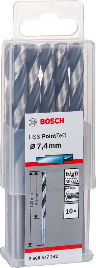 Bosch - HSS-PointeQ Metal Matkap Ucu 7,4 mm 10'lu