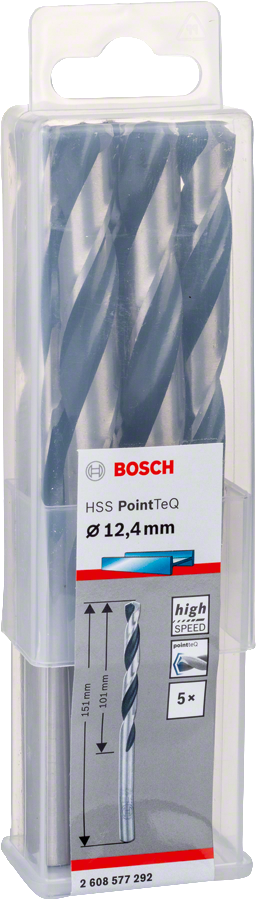Bosch - HSS-PointeQ Metal Matkap Ucu 12,4 mm 5'li