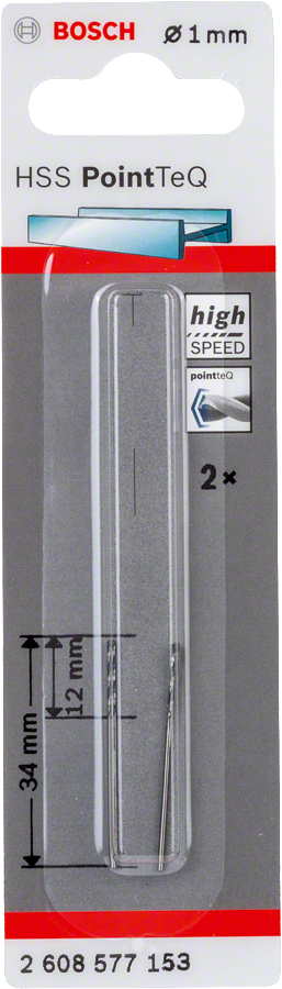 Bosch - HSS-PointeQ Metal Matkap Ucu 1,0 mm 2'li