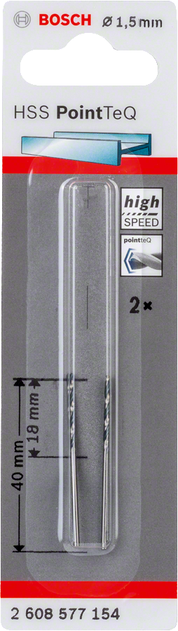 Bosch - HSS-PointeQ Metal Matkap Ucu 1,5 mm 2'li