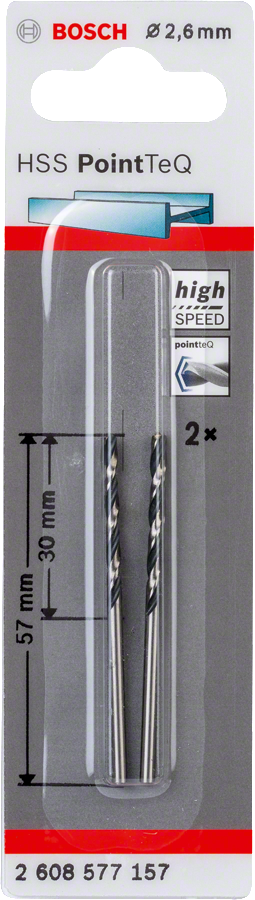 Bosch - HSS-PointeQ Metal Matkap Ucu 2,6 mm 2'li