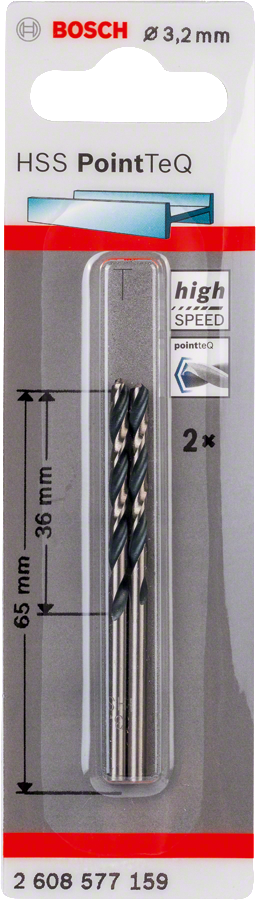 Bosch - HSS-PointeQ Metal Matkap Ucu 3,2 mm 2'li