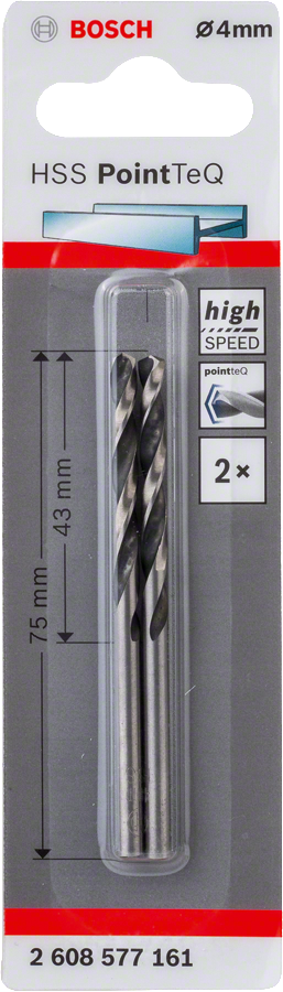Bosch - HSS-PointeQ Metal Matkap Ucu 4,0 mm 2'li