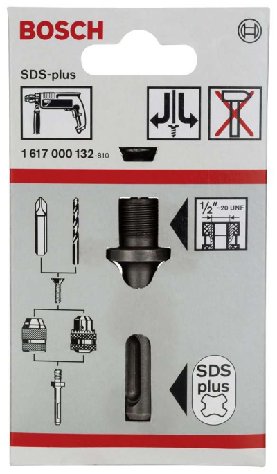 Bosch - Mandren Adaptörü SDS-Plus - 1/2''-20 UNF