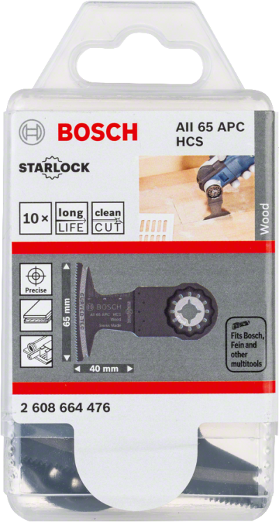 Bosch - Starlock - AII 65 APC - HCS Ahşap İçin Daldırmalı Testere Bıçağı 10'lu
