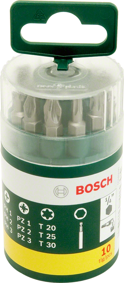 Bosch - 10 Parça Vidalama Ucu Seti (PH+PZ+T)