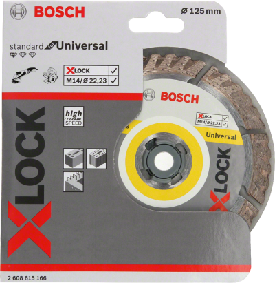 Bosch - X-LOCK - Standard Seri Genel Yapı Malzemeleri İçin Elmas Kesme Diski 125 mm