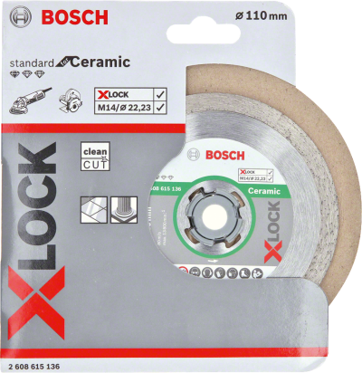Bosch - X-LOCK - Standard Seri Seramik İçin Elmas Kesme Diski 110 mm