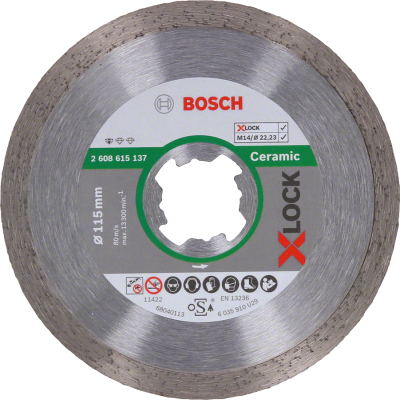 Bosch - X-LOCK - Standard Seri Seramik İçin Elmas Kesme Diski 115 mm