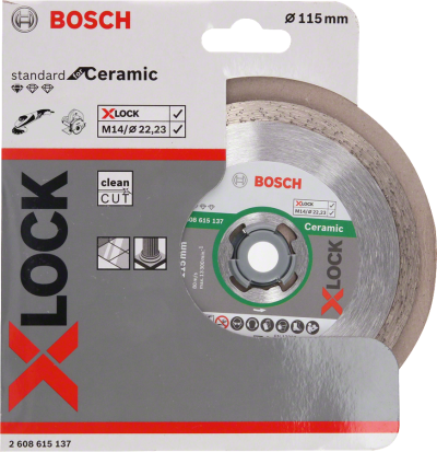 Bosch - X-LOCK - Standard Seri Seramik İçin Elmas Kesme Diski 115 mm