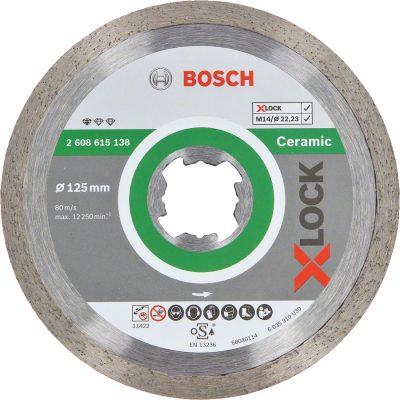 Bosch - X-LOCK - Standard Seri Seramik İçin Elmas Kesme Diski 125 mm