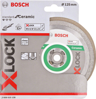 Bosch - X-LOCK - Standard Seri Seramik İçin Elmas Kesme Diski 125 mm