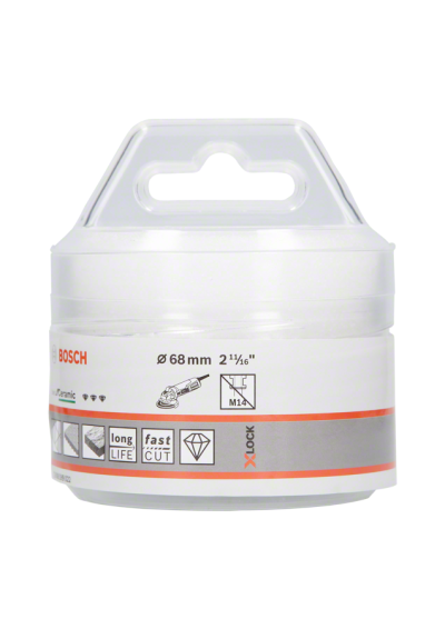 Bosch - X-LOCK - Best Serisi, Taşlama İçin Seramik Kuru Elmas Delici 68*35 mm