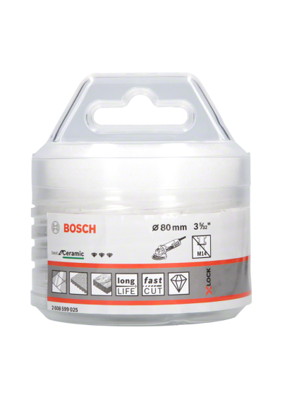 Bosch - X-LOCK - Best Serisi, Taşlama İçin Seramik Kuru Elmas Delici 80*35 mm