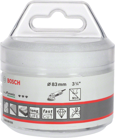Bosch - X-LOCK - Best Serisi, Taşlama İçin Seramik Kuru Elmas Delici 83*35 mm
