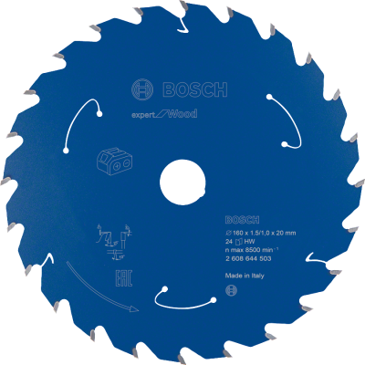 Bosch - Expert for Serisi Ahşap için Akülü Daire Testere Bıçağı 160*20 mm 24 Diş