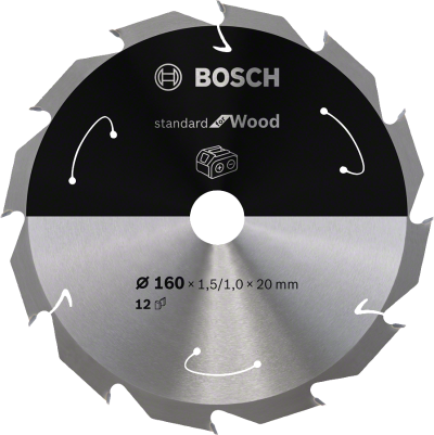 Bosch - Standard for Serisi Ahşap için Akülü Daire Testere Bıçağı 160*20 mm 12 Diş
