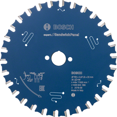 Bosch - Expert Serisi Sandviç Panel için Daire Testere Bıçağı 165*20 mm 30 Diş