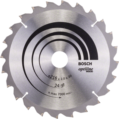 Bosch - Optiline Serisi Ahşap için Daire Testere Bıçağı B 216x30 mm-24 Diş