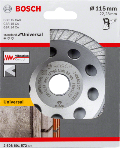 Bosch - Standart Seri Universal Turbo Elmas Çanak Disk 115 mm