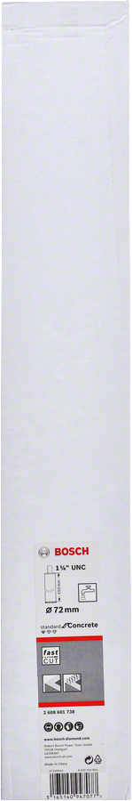 Bosch - Standard Seri Beton İçin 1 1/4'' UNC Girişli Sulu Elmas Karot Ucu 72mm