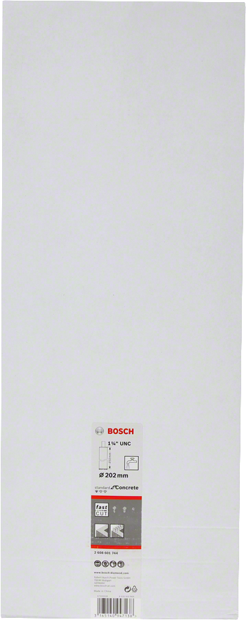 Bosch - Standard Seri Beton İçin 1 1/4'' UNC Girişli Sulu Elmas Karot Ucu 202mm