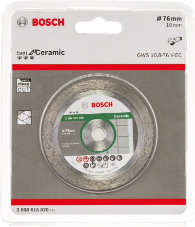 Bosch - Best Serisi Seramik İçin GWS 12V-76 Uyumlu Elmas Kesme Diski 76 mm