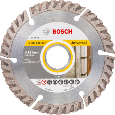 Bosch - Standard Seri Genel Yapı Malzemeleri İçin Elmas Kesme Diski 115 mm 10'lu Paket