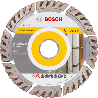 Bosch - Standard Seri Genel Yapı Malzemeleri İçin Elmas Kesme Diski 125 mm 10'lu  Paket