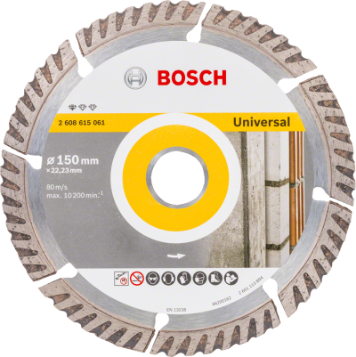 Bosch - Standard Seri Genel Yapı Malzemeleri İçin Elmas Kesme Diski 150 mm 10'lu Paket