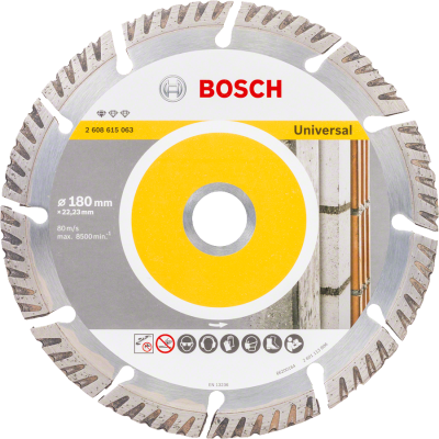 Bosch - Standard Seri Genel Yapı Malzemeleri İçin Elmas Kesme Diski 180 mm 10'lu Paket